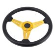 35cm PU Racing Sport Hand Wheel Car Modified Steering Wheel(Gold) Online