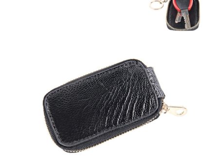 Universal Pure Cow Leather Waist Hanging Zipper Wallets Key Holder Bag (No Include Key) on Sale