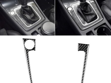 Car Carbon Fiber Gear Position Panel Frame Decorative Sticker for Volkswagen Golf 7 2013-2017, with Hole and Start and Stop, Left Drive on Sale