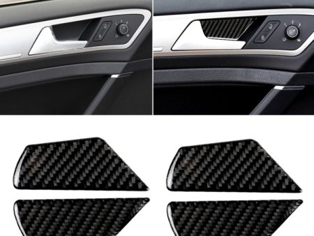 Car Carbon Fiber Door Inner Handle Wrist Panel Decorative Sticker for Volkswagen Golf 7 2013-2017 For Cheap