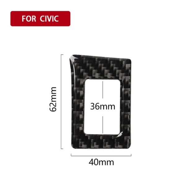 Car Carbon Fiber Double Flash Frame Decorative Sticker for Honda Tenth Generation Civic 2016-2019 Cheap